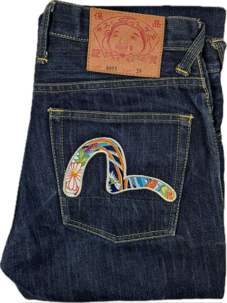 Evisu Japan Ladies Logo Pocket Lo Rise Bootflare Jeans - Size 29