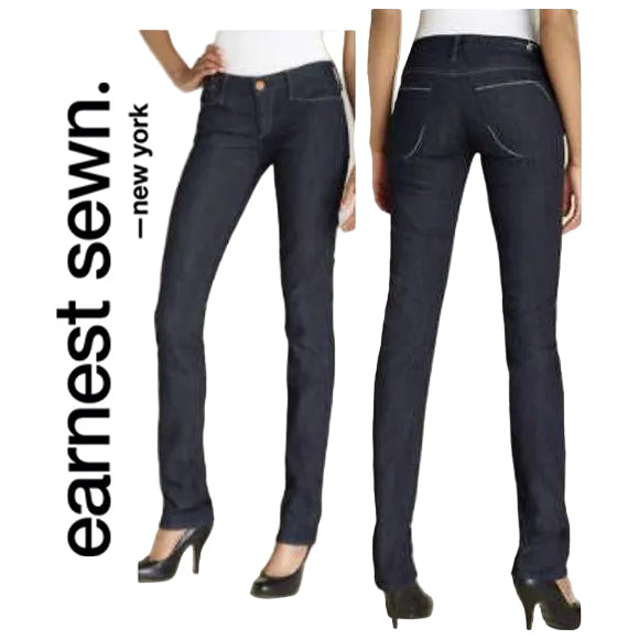 NWT- Earnest Sewn  "Harlan" Low Rise Cigarette Leg Jeans - Size 24