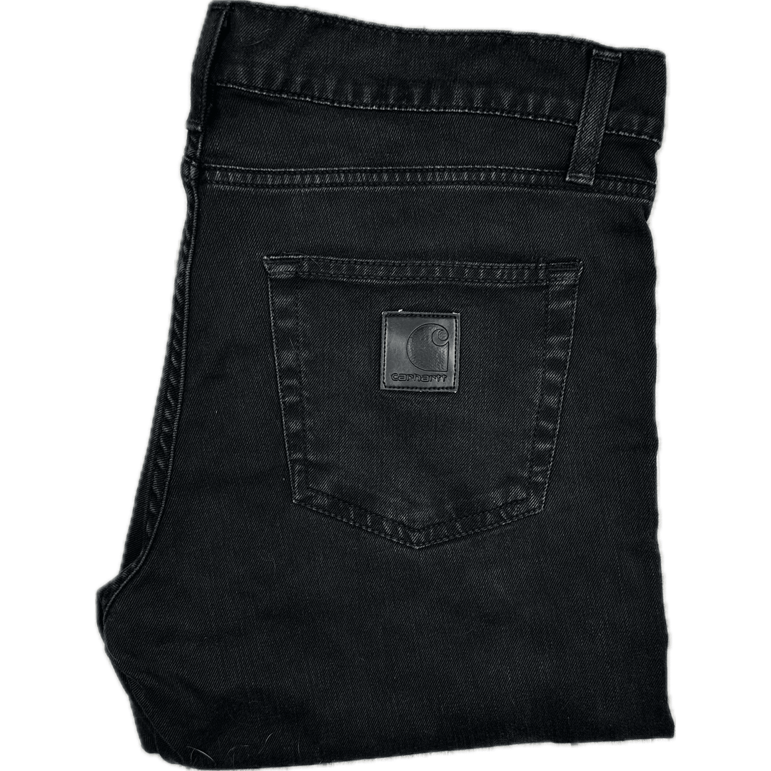 Carhartt Mens Washed Black 'Rebel Pant' Jeans - Size 34/32 - Jean Pool