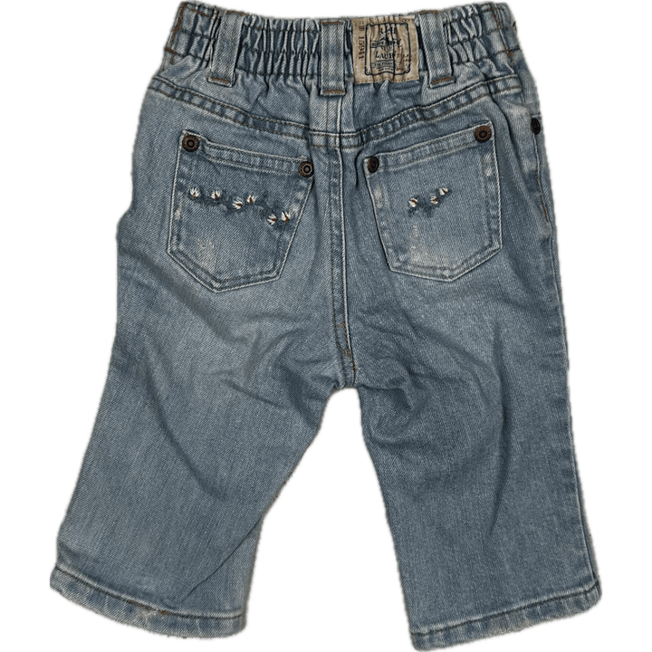 Ralph Lauren Embroidered Denim Baby Jeans - Size 9M - Jean Pool