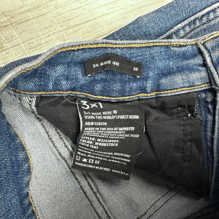 3x1 - 'Stevie' Straight High Rise USA Made Jeans  -Size 28