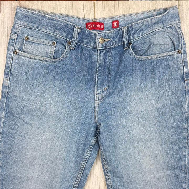 Vintage Y2k Levis 553 Bootcut Ladies Jeans - Size 14/16S