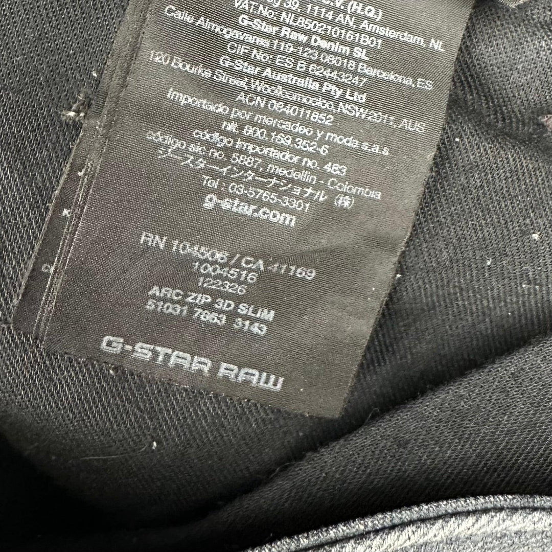 G Star RAW Men's 'Arc 3D Slim' Charcoal Jeans -Size 31/30