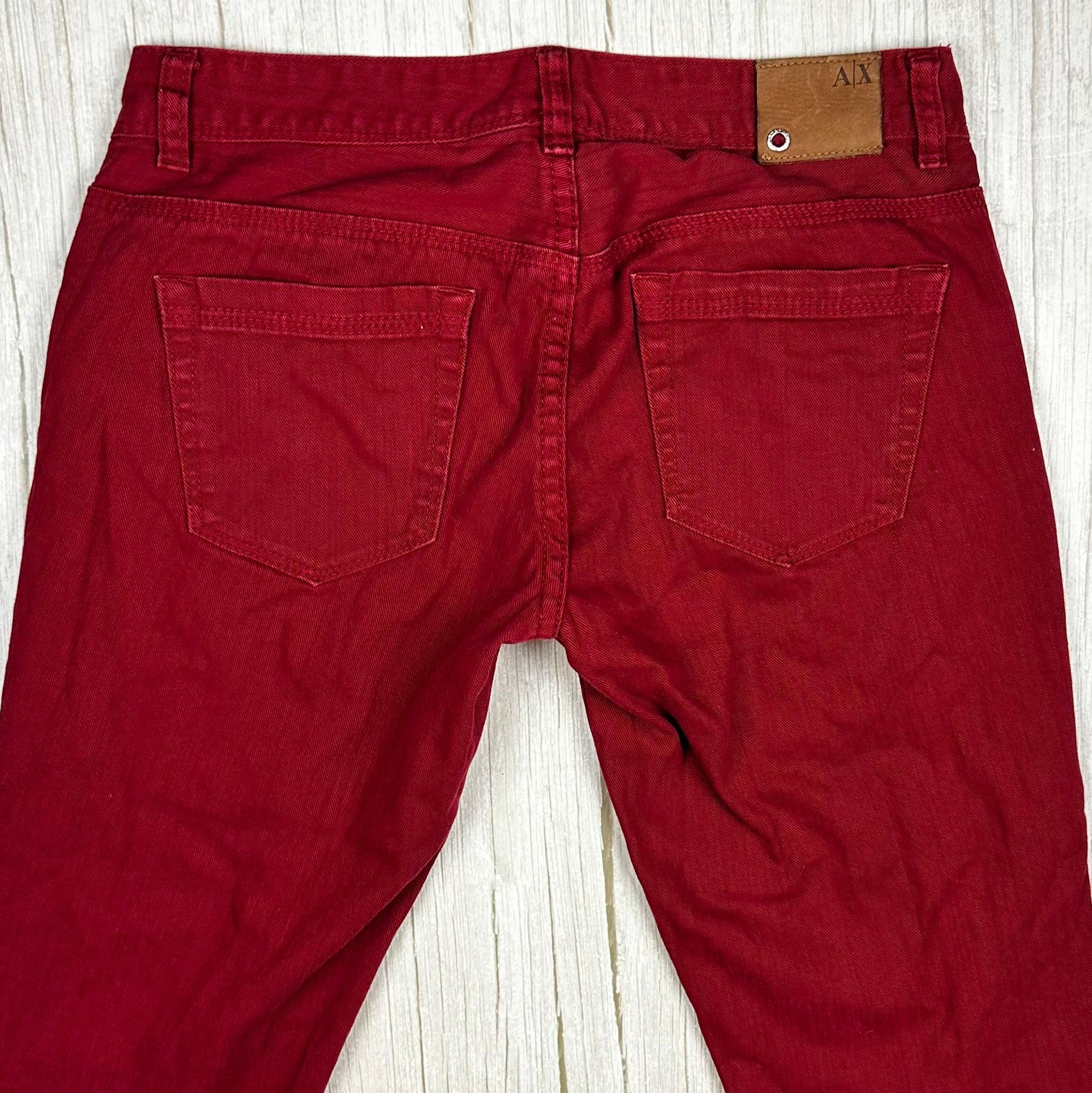 Armani red jeans best sale