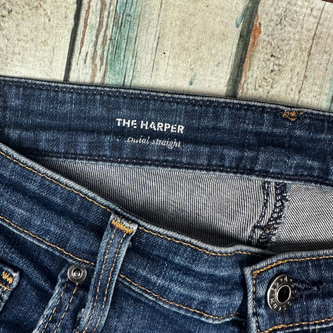 AG Adriano Goldschmied 'The Harper' Essential Straight Jeans- Size 29R - Jean Pool