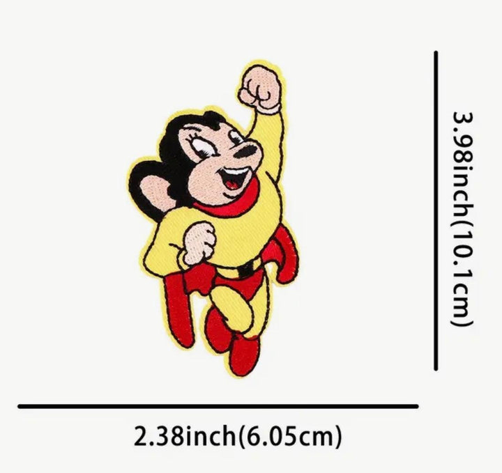 Mighty Mouse- Embroidered Patch - Jean Pool