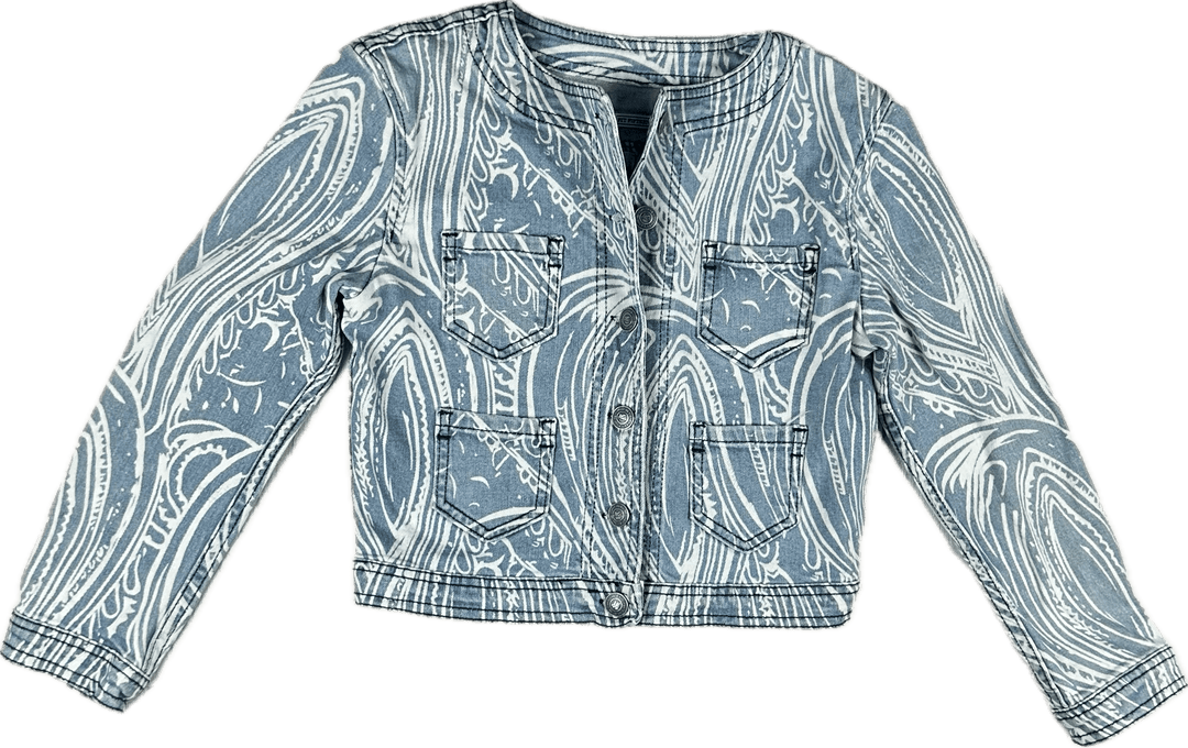 Etro Milano Ladies Crop Denim Jean Jacket - Size 6/8 - Jean Pool