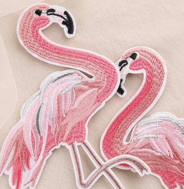 Flamingo XLarge- Embroidered Cloth Patch