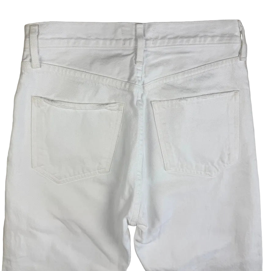 AGOLDE Distressed White High Rise &