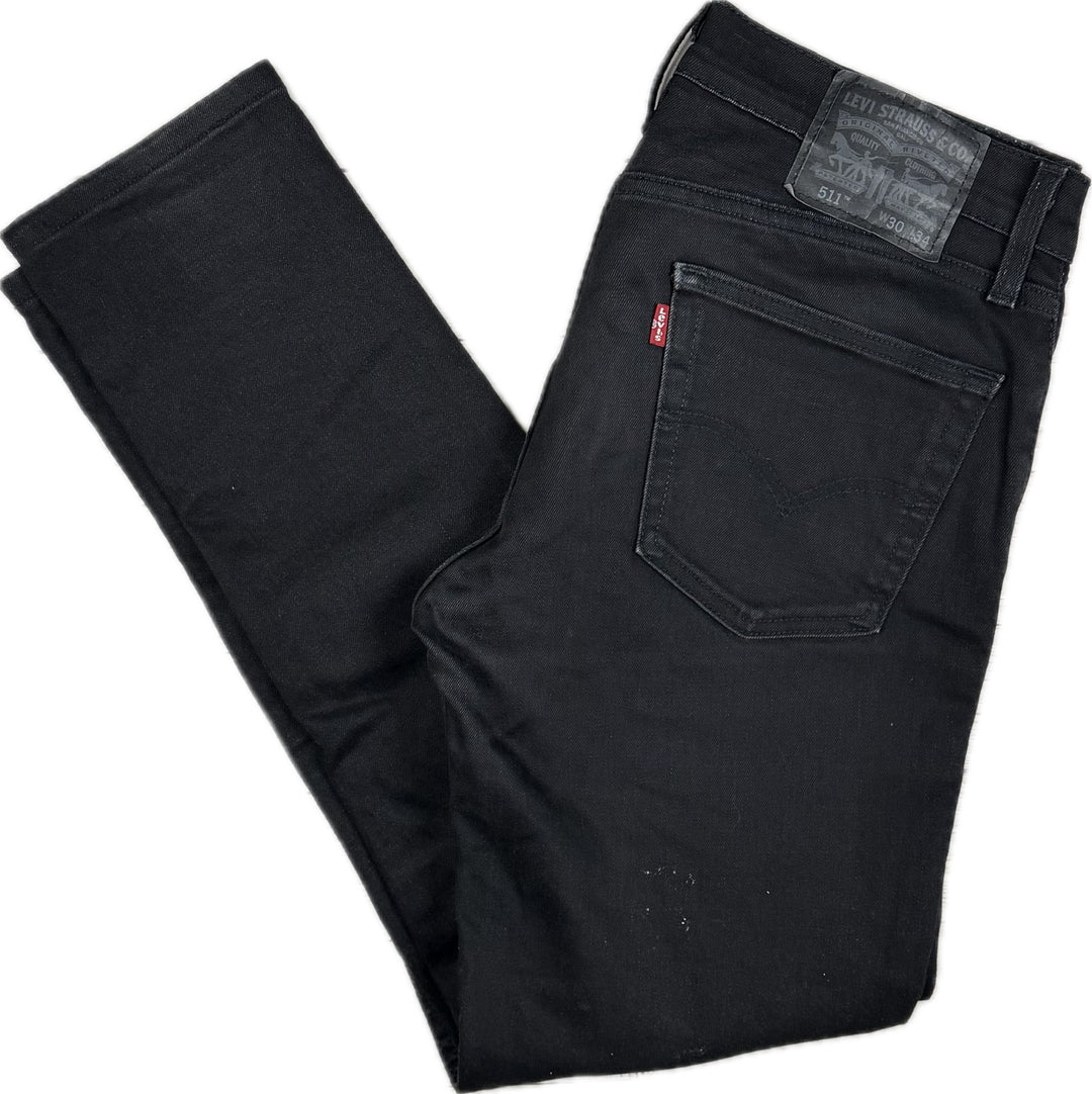 Levis Slim Straight 511 Men's Black Jeans - Size 30/30