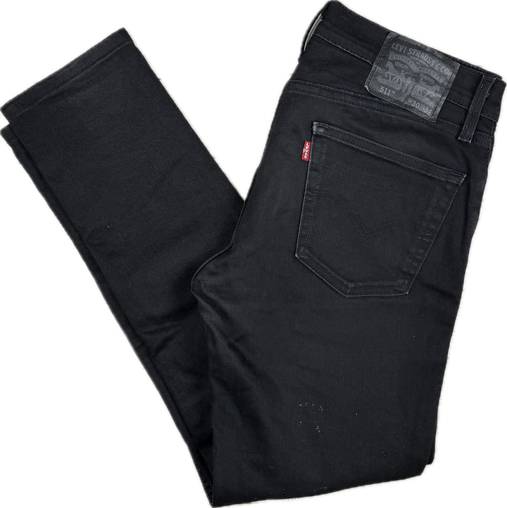 Levis Slim Straight 511 Men's Black Jeans - Size 30/30