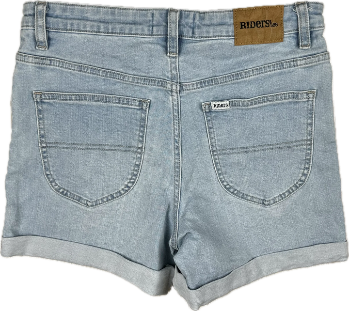 Lee Riders Ladies 'Mid Thigh Short' Cuffed Stretch Denim Shorts  - Size 10