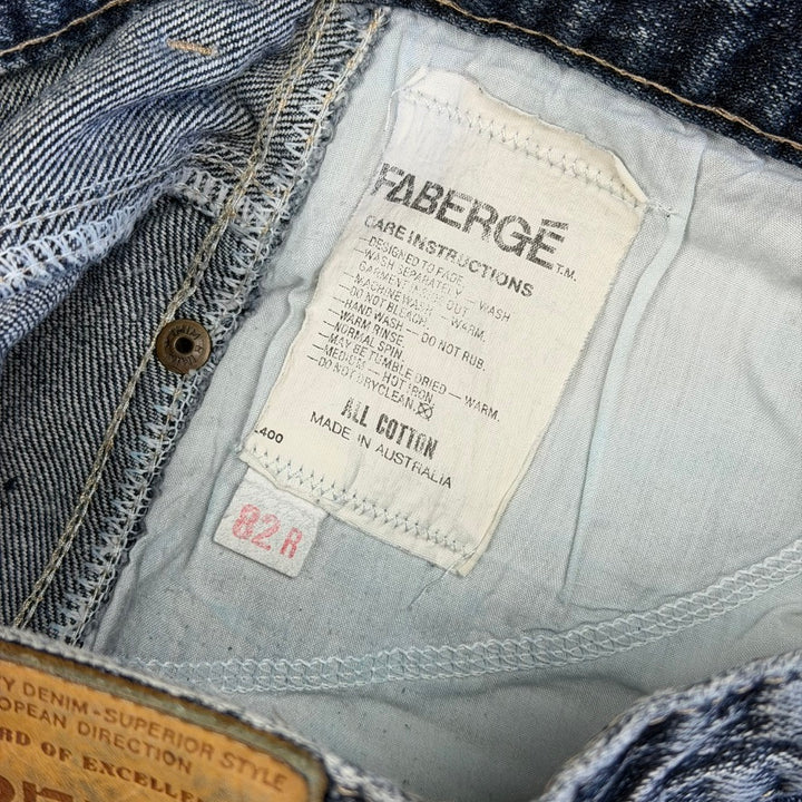 Faberge 1980's Australian Acid Wash Slim Fit Jeans- Suit Size 30"-32"