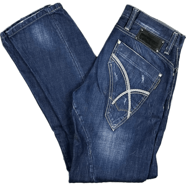 Cipo & Baxx Holster Pocket Distressed Straight Jeans -Size 34L - Jean Pool