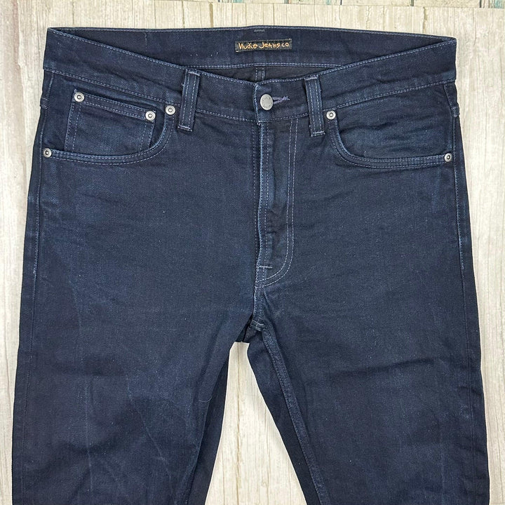 Nudie 'Lean Dean' Dry Indigo Indigo Wash Organic Cotton Jeans- Size 34/32
