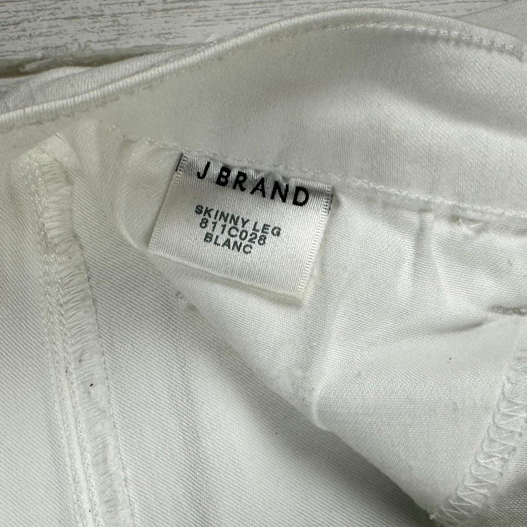 J Brand 'Skinny Leg' Mid Rise White Jeans - Size 27 - Jean Pool