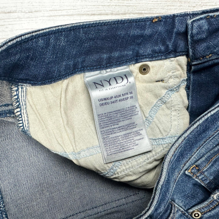 NYDJ 'Sheri Slim ' Raw Hem Jeans-Size  4 US or 8 AU
