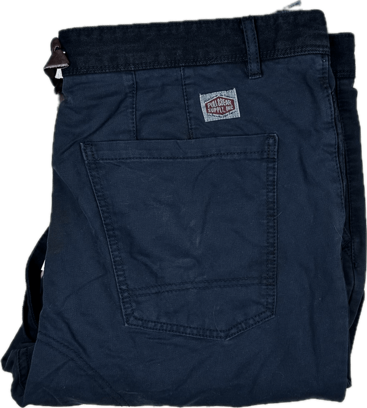 Pull & Bear Suspender Navy Lumberjack Jeans - Size 40