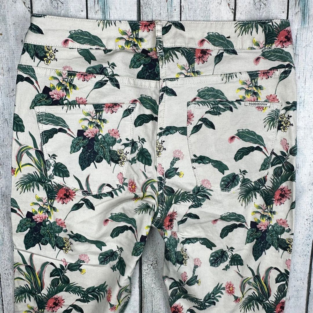 Maison Scotch 'Botanic' Printed Jeans - Size 29/32 - Jean Pool