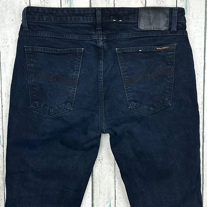 Nudie 'Skinny Lin' Black Black Wash Denim Jeans- Size 32/30 - Jean Pool