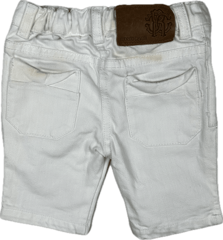 NWT - Roberto Cavalli White Baby Shorts- Size 12M