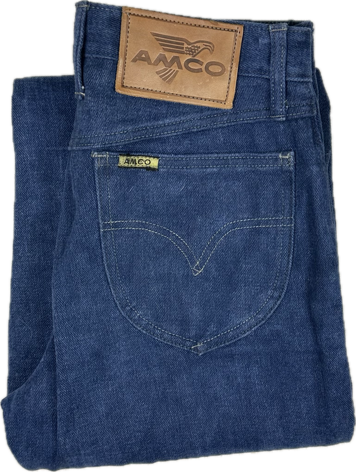 NEW - AMCO 70's Vintage Rare Australian Made Flare Jeans HTF - Suit Size 9/10