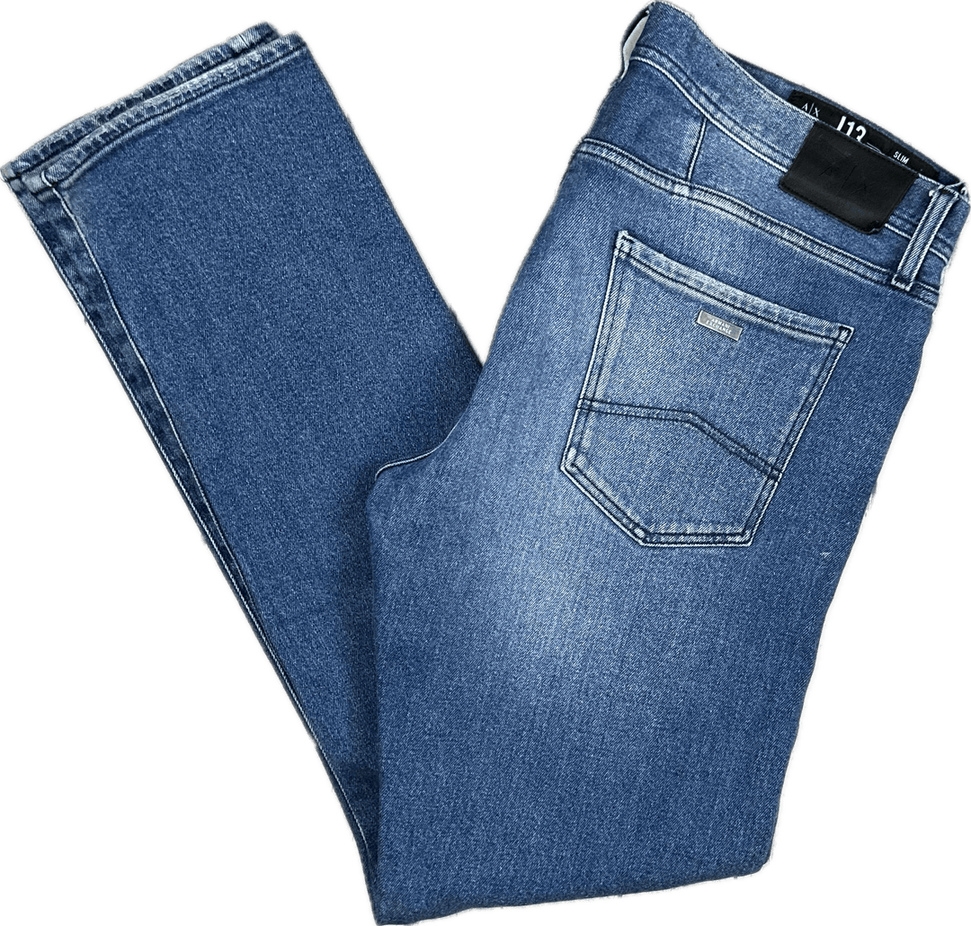 Armani Exchange Mens J13 Slim Straight Jeans -Size 36 - Jean Pool