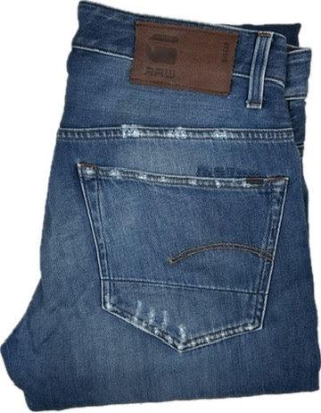 G Star Restored '3301 Tapered 3DR' Patch Look  Mens Jeans -Size 31/32