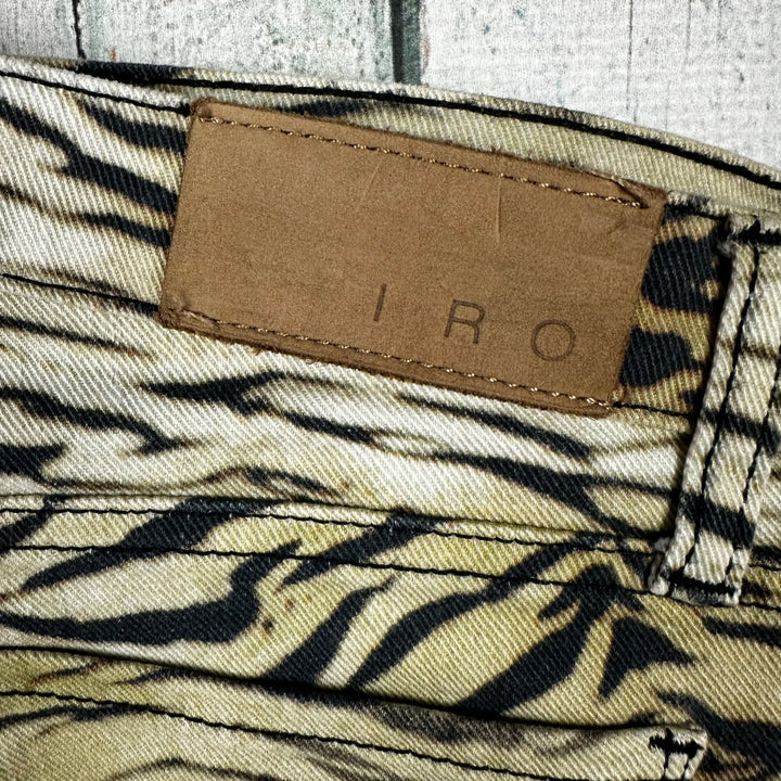 IRO France Ladies Tiger Print Slim Fit Jeans- Size 29 - Jean Pool