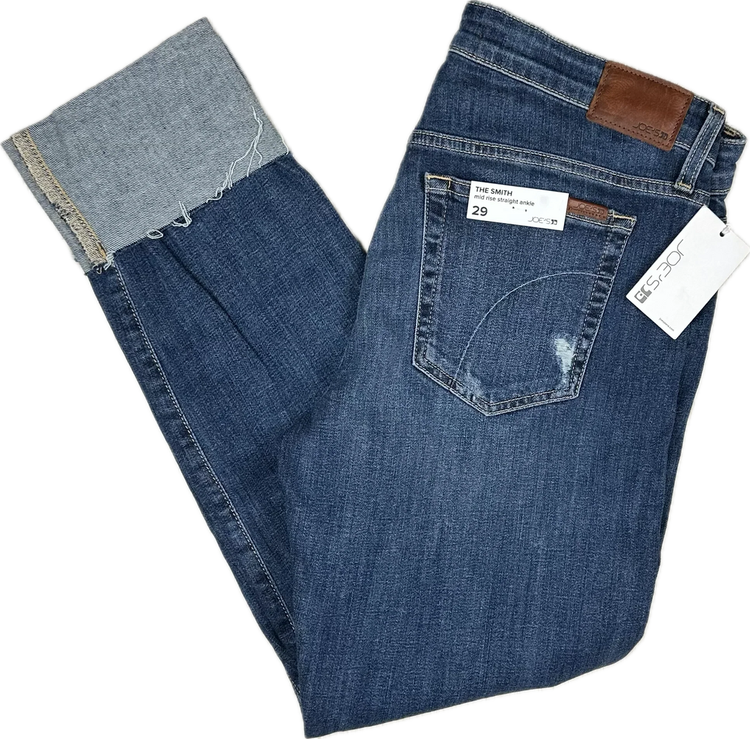 NWT-Joe's Jeans 'The Smith' Mid Rise Straight Ankle Ladies Jeans -Size 29