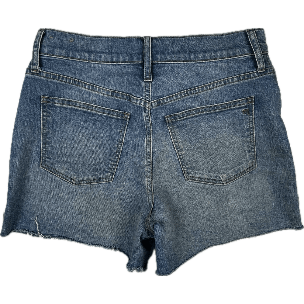 Madewell High Rise Exposed Button Denim Shorts - Size 27 - Jean Pool