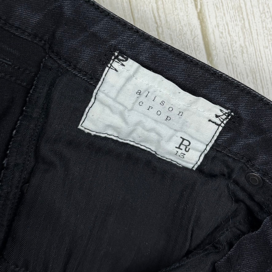 R13 Made in Italy Stretch 'Alison Crop' Jeans- Size 28