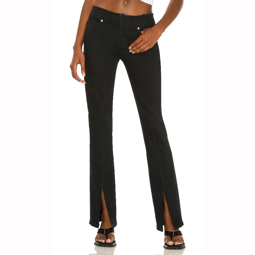 NWT- Frame Denim 'Cut Off Waist Mini Boot Slit' White Jeans RRP $495 -Size 25