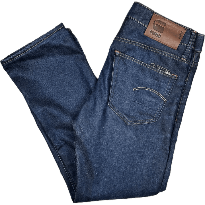 G Star '3301 Straight' Mens Dark Denim Jeans -Size 30S - Jean Pool