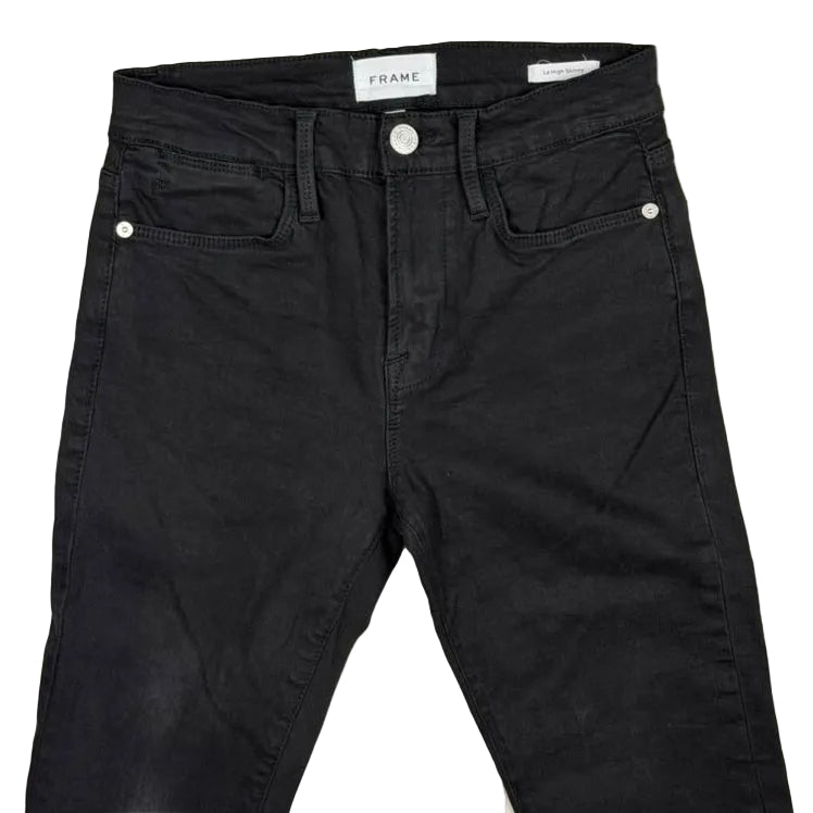 Frame Denim 'Le High Skinny' Black Stretch Jeans -Size 25 or 7 AU
