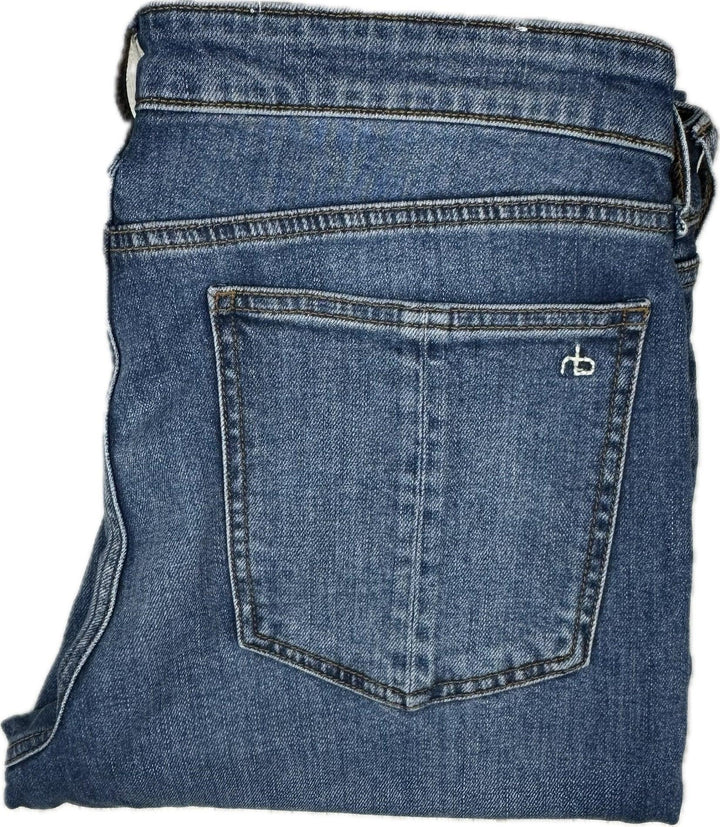Rag & Bone 'Cate' Mid Rise  Shorty Skinny Jeans - Size 30