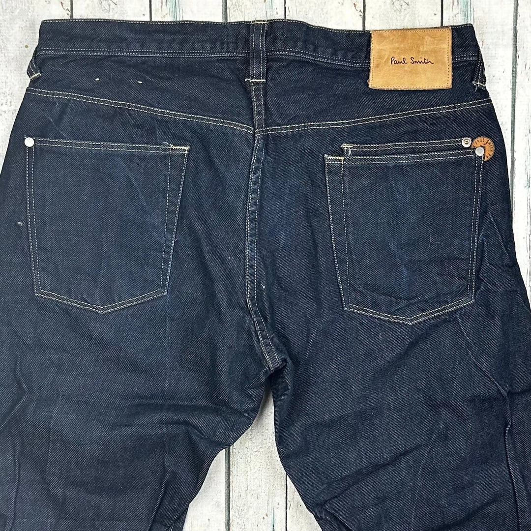 Paul Smith Jeans Straight Leg Dark Denim Jeans - Size 34R - Jean Pool