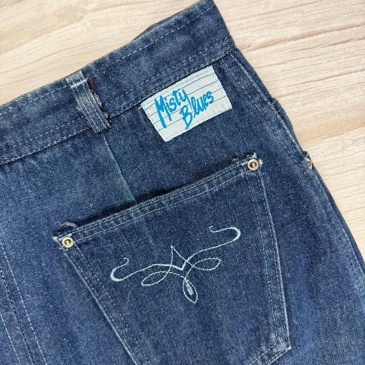 Vintage 1980's Australian Misty Blues Denim Skirt - Suit Size 10/12