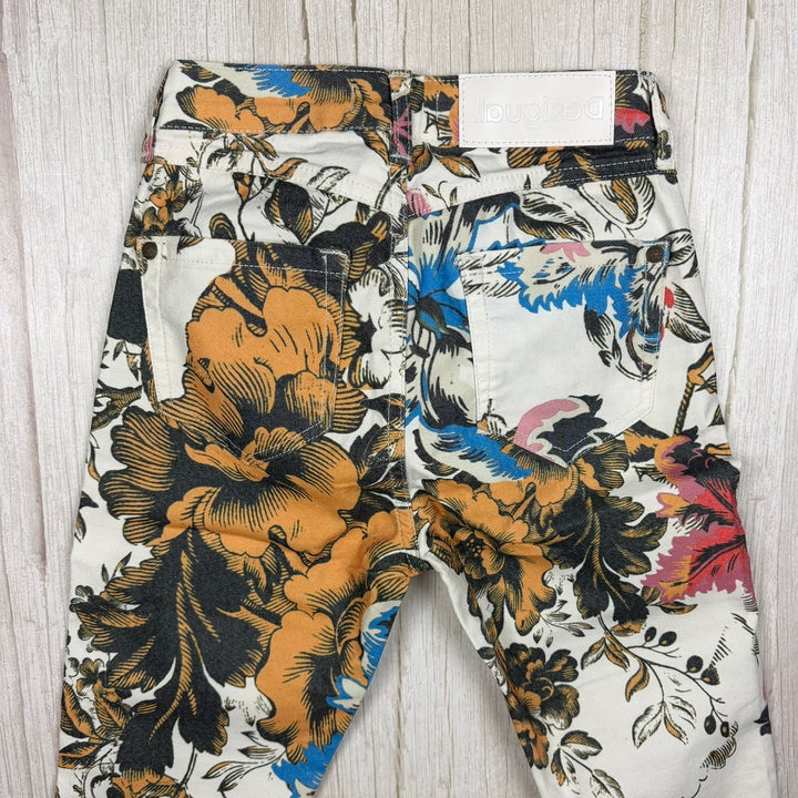 NWT- Desigual Floral Print Ladies Skinny Jeans- Size 24