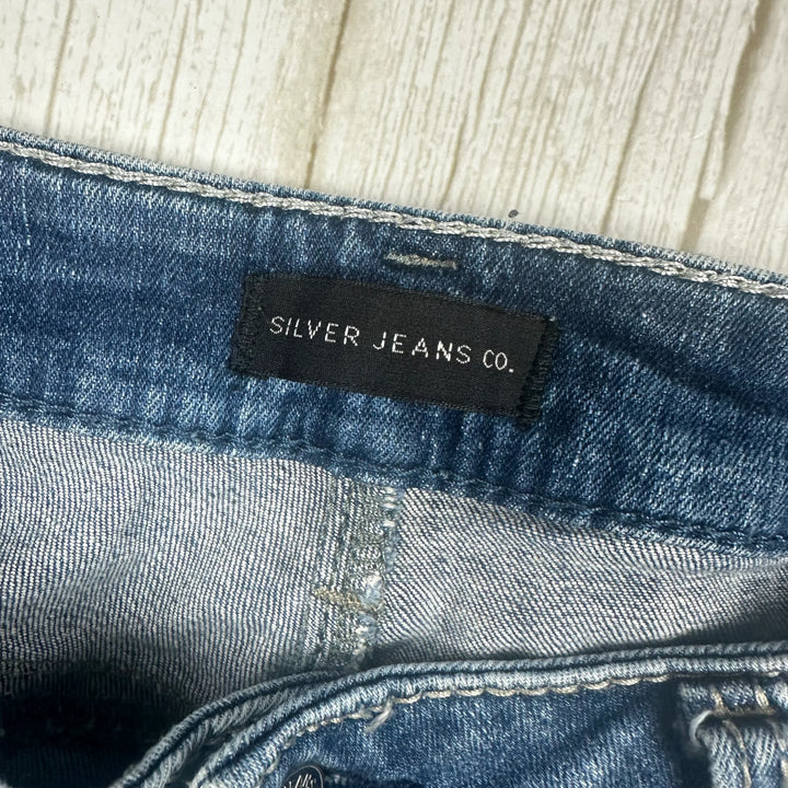 Silver Jeans 'Girlfriend' Mid Rise Distress Jeans- Size 27