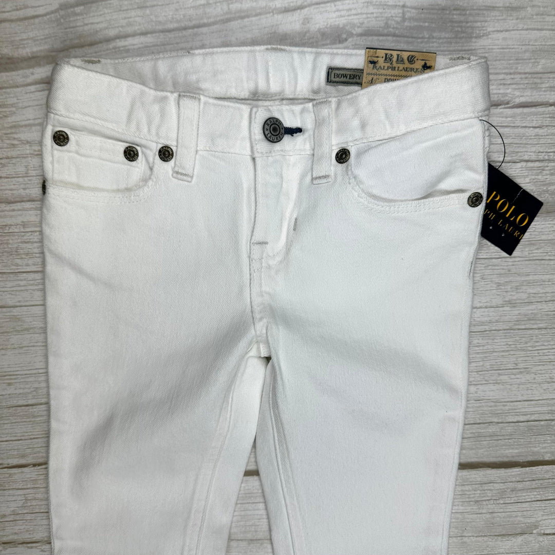 NWT - Ralph Lauren 'Bowery' White Skinny Jeans - Size 5Y