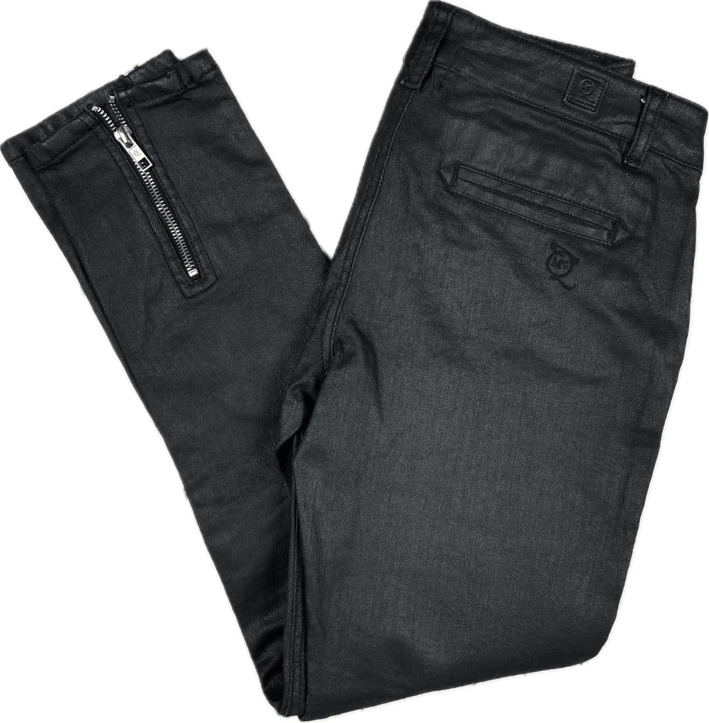 Alexander McQueen Ladies Moto Black Jeans - Size 26 - Jean Pool