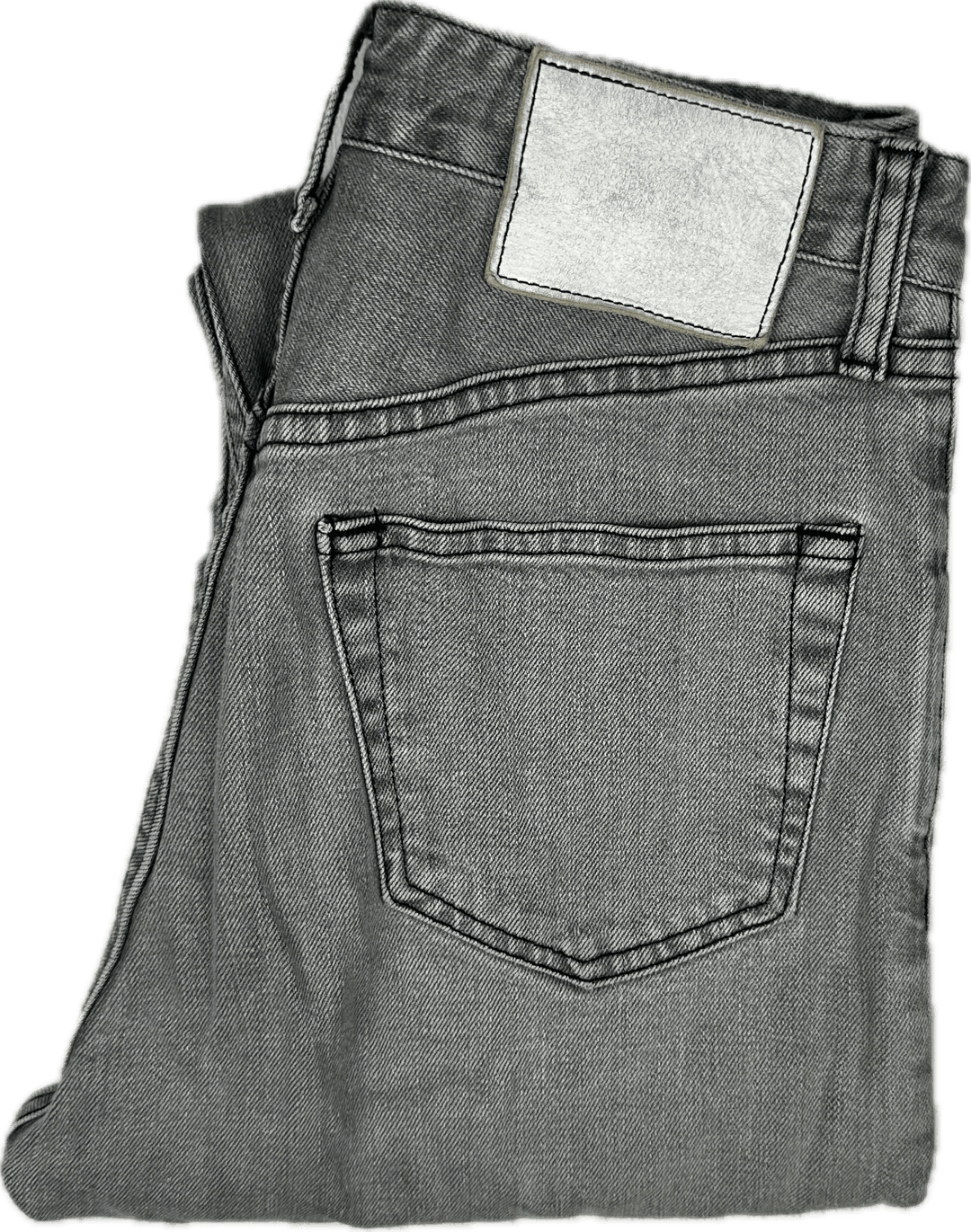 Bassike Made in Japan Classic Grey Crop Jean -Size 26