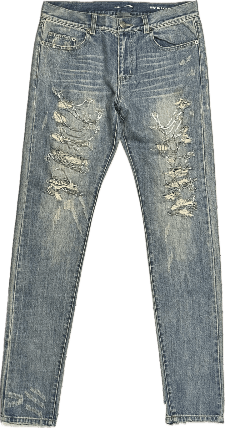 Saint Laurent Paris Authentic Chain Jeans -Size 32 Suit 11/12 - Jean Pool