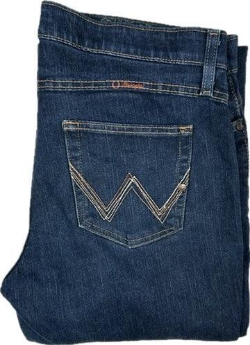 Wrangler Ladies Straight Leg No Gap Waistband Jeans - Size 16