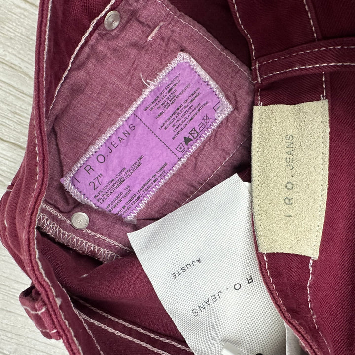 NWT- IRO France Ladies Wine Red Slim Fit Jeans- Size 27