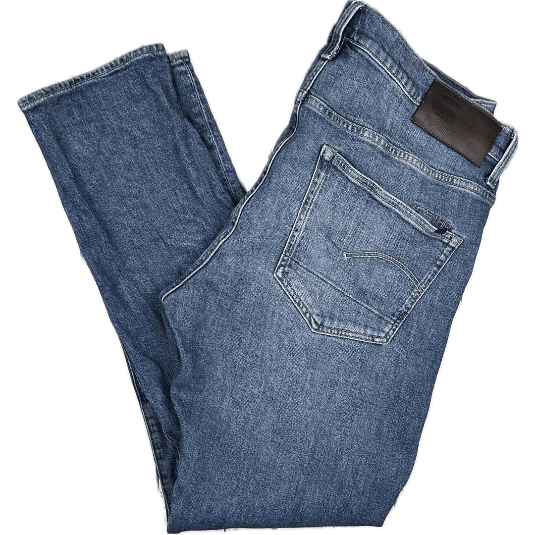 G Star Raw Mens '3301 Slim' Jeans -Size 36/32 - Jean Pool