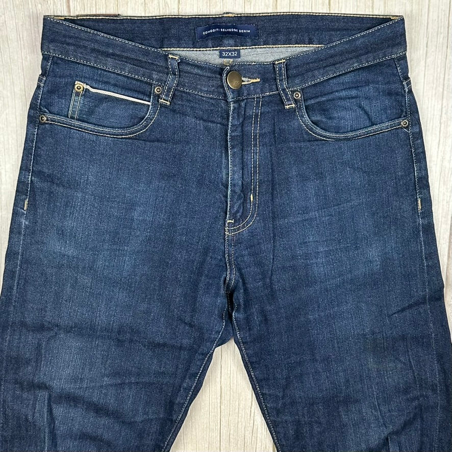 Comoditi Selvedge Stretch Mens Straight Denim Jeans - Size 32