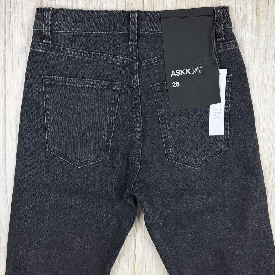 NWT- ASKK NY Black Crop Flare Jeans - Size 26