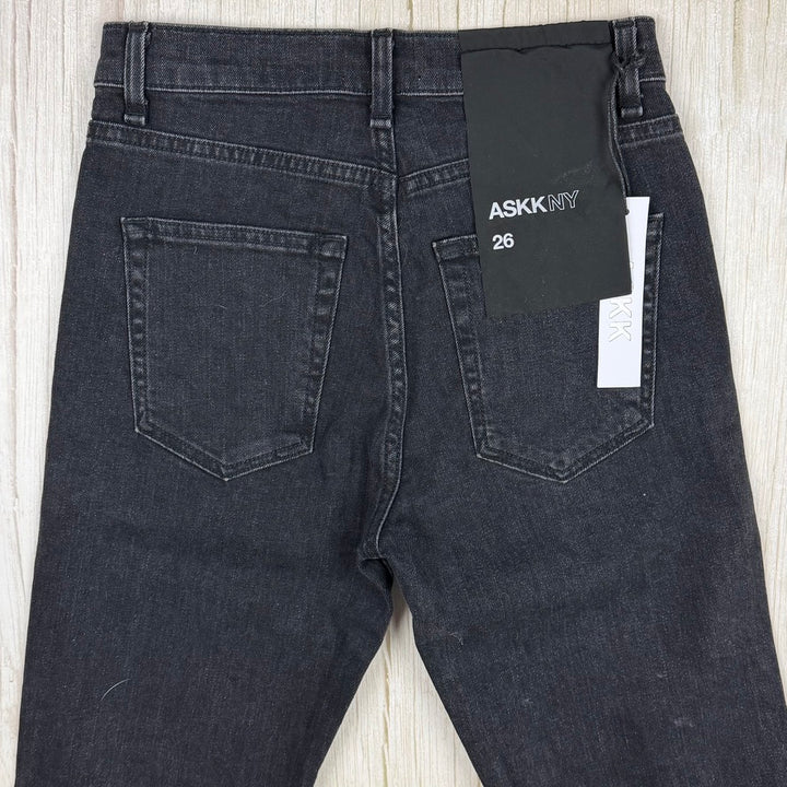NWT- ASKK NY Black Crop Flare Jeans - Size 26